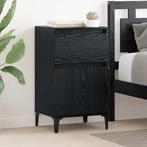 vidaXL Nachtkastje 2 pcs Zwart eiken 40 x 35 x 70 cm Bewerkt, Huis en Inrichting, Slaapkamer | Nachtkastjes, Minder dan 45 cm