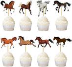 8 cupcake toppers met diverse paarden afbeeldingen, Nieuw, Versiering, Taarten of Cupcakes, Verzenden