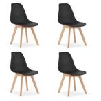Eetkamerstoelen KITO zwart 4-stuks | Nieuw | Scherpe Prijs, Zwart, Nieuw, Ophalen of Verzenden, Vier
