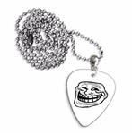Plectrum ketting of sleutelhanger met Troll Face Meme, Ophalen of Verzenden, Nieuw
