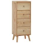 vidaXL Ladekast 40x30x100 cm massief teakhout, Kinderen en Baby's, Kinderkamer | Commodes en Kasten, Verzenden, Nieuw