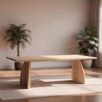 Tafel Rechthoekig Eikenhout  Driehoek Poot 180x100, Nieuw