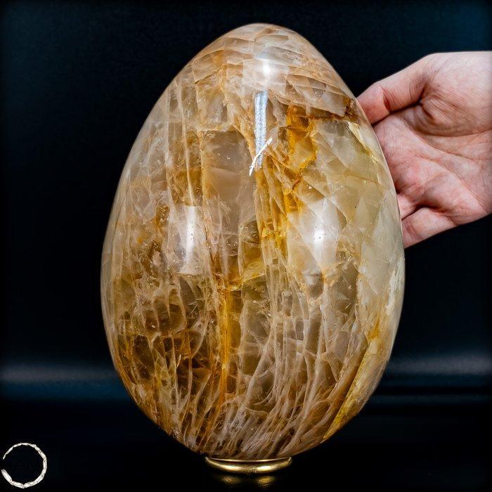 Gouden Healer Kwarts-Ei uit Brazilië – 5,7 kg stralende, Verzamelen, Mineralen en Fossielen