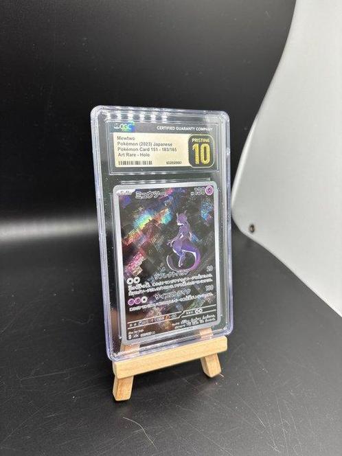 Pokémon - 1 Graded card - PRISTINE 10 Mewtwo AR- 183/165 -, Hobby en Vrije tijd, Verzamelkaartspellen | Pokémon