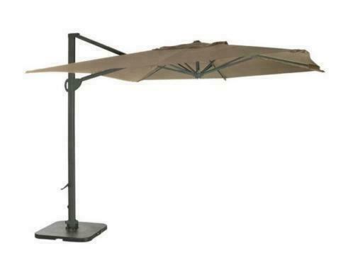 Garden Impressions Zweefparasol Hawaii 3 x 3 mtr Taupe, Tuin en Terras, Parasols, Zweefparasol, Nieuw, 2 tot 3 meter, Kantelbaar