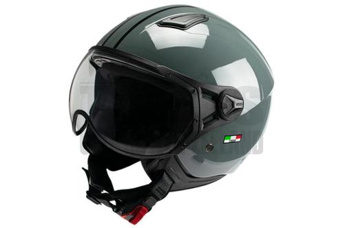 Helm Vito Jethelm Moda nardo gray glans grijs/zwart, Fietsen en Brommers, Brommeronderdelen | Algemeen, Nieuw, Ophalen of Verzenden