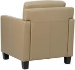 Leren fauteuil - Massif Leer Safari - Hout zwart, Huis en Inrichting, Fauteuils, Nieuw, Ophalen of Verzenden, Landelijk, 50 tot 75 cm