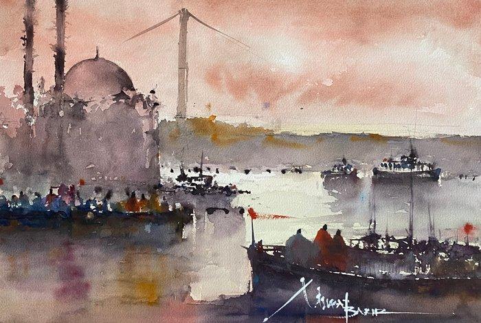 Murat Bakir - Istanbul Bosphorus, Antiek en Kunst, Kunst | Schilderijen | Modern