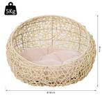 TRUUSK Rotan Kattenbed Kattengrot Met Kussen Kattenmand Hond, Verzenden, Nieuw