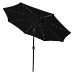 LED Parasol met Kantelfunctie 270 cm - Zwart, Tuin en Terras, Nieuw, Verzenden