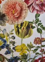 Exclusief bloemstof Art Dèco - tulpen, papegaaien -, Antiek en Kunst