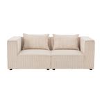Modulaire Bank / Zitbank Domas S - Beige - Corduroy bekledin, Huis en Inrichting, Banken | Bankstellen, Verzenden, Nieuw