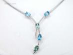 Witgouden ketting met natuurlijke aquamarijn, Ophalen, Nieuw
