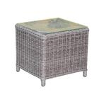 Toscane XL bijzettafel 50x50xH46 cm grijs, Tuin en Terras, Ophalen of Verzenden, Nieuw, Wicker
