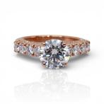 Ring - 18 karaat Roségoud - 3.00ct. tw. Diamant (Natuurlijk), Nieuw