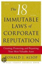 The 18 Indispensable Laws of Corporate Reputation, Boeken, Ophalen of Verzenden, Nieuw