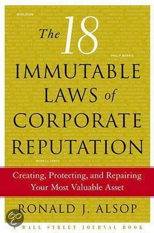 The 18 Indispensable Laws of Corporate Reputation, Boeken, Overige Boeken, Ophalen of Verzenden