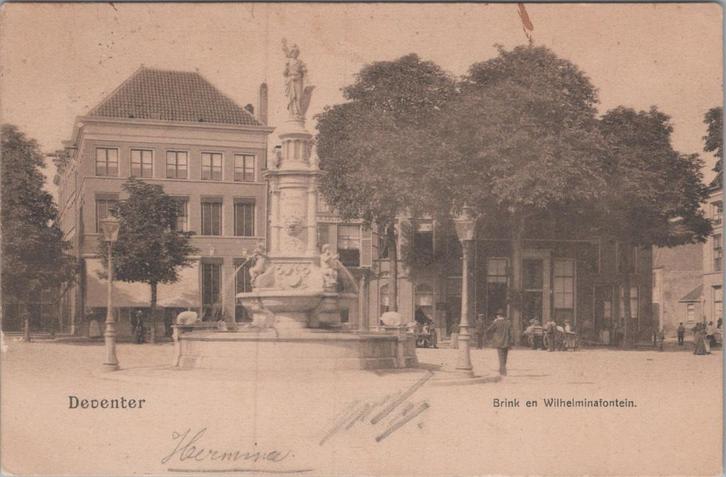 DEVENTER - Brink en Wilhelminafontein, Verzamelen, Ansichtkaarten | Nederland