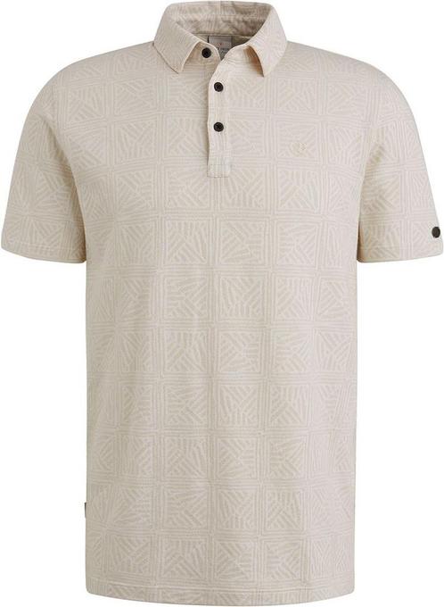 Cast Iron Polo Jacquard Print Ecru maat XXL Heren, Kleding | Heren, Polo's, Beige, Nieuw, Overige maten, Verzenden