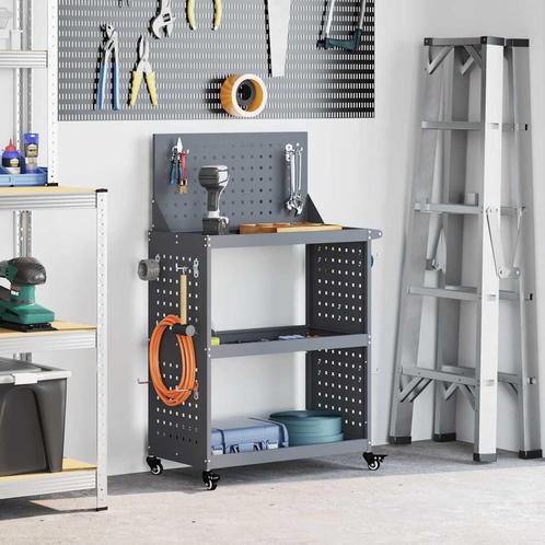 vidaXL Gereedschapswagen Antraciet 65 x 35 x 111 cm, Doe-het-zelf en Verbouw, Gereedschapskisten, Nieuw, Verzenden