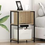 vidaXL Nachtkastje 2 pcs Sonoma eiken 38 x 31 x 61 cm, Minder dan 45 cm, Verzenden, Nieuw, 55 tot 70 cm
