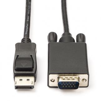 DisplayPort naar VGA kabel | Nedis | 1 meter (Full HD), Audio, Tv en Foto, Audiokabels en Televisiekabels, Nieuw, Verzenden