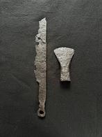 Viking periode IJzer Krijger bewapening, zwaard en bijl