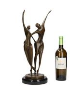 sculptuur, A dancing couple - 48 cm - Brons, Marmer