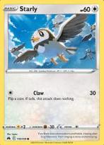 Starly 110/159 Crown Zenith, Hobby en Vrije tijd, Verzamelkaartspellen | Pokémon, Ophalen of Verzenden, Nieuw, Losse kaart, Foil