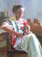 Francisco Sanchis Cortés (1969) - Mujer con flor roja