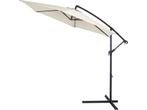 Kingsleeve Zweefparasol - Ø300cm UV bescherming 80+ - Crème, Tuin en Terras, Verzenden, Nieuw