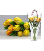 Boeket van 9 houten tulpen van 34 cm Yellow, Ophalen of Verzenden, Nieuw