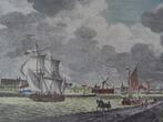 Kopergravure Staveren vanuit Zuiderzee, M. Sallieth 1781, Verzenden