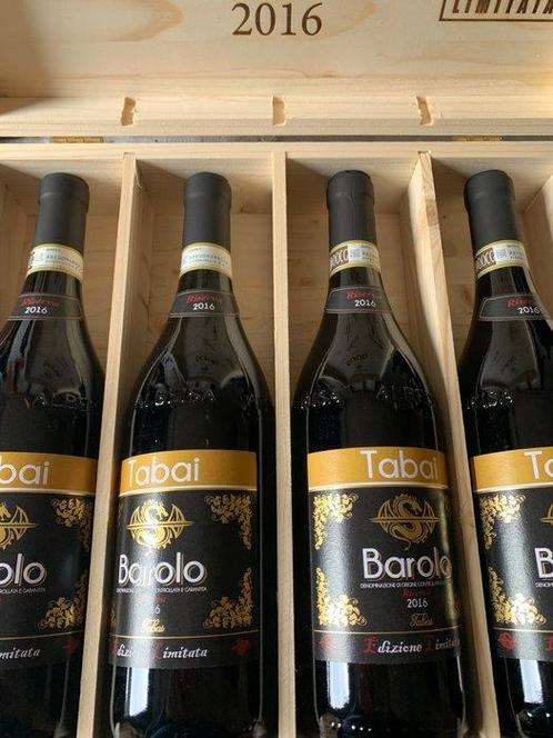 2016 Tabai - Edizione Limitata - Barolo - 4 Flessen (0.75, Verzamelen, Wijnen