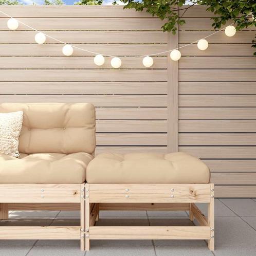 vidaXL Tuinvoetenbank met kussen massief grenenhout, Tuin en Terras, Tuinsets en Loungesets, Nieuw, Verzenden