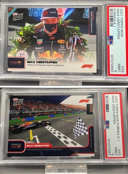 Topps Now F1 Max Verstappen Kaarten - 2 Graded card - PSA 9, Verzamelen, Stickers