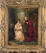 Franse school (XIX) - The Sermon, Antiek en Kunst, Kunst | Schilderijen | Klassiek