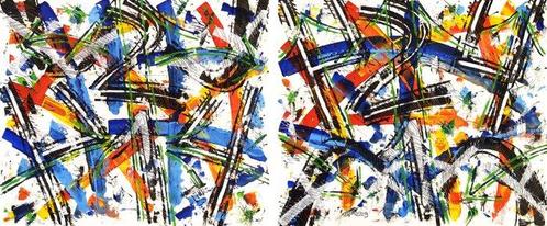 ACA (Angelo Calabria) - Elaborazione 2743/2744 (Vertigo) XXL, Antiek en Kunst, Kunst | Schilderijen | Modern