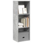 vidaXL Boekenkast 40x30x114 cm bewerkt hout betongrijs, Huis en Inrichting, Kasten | Boekenkasten, Minder dan 50 cm, Verzenden