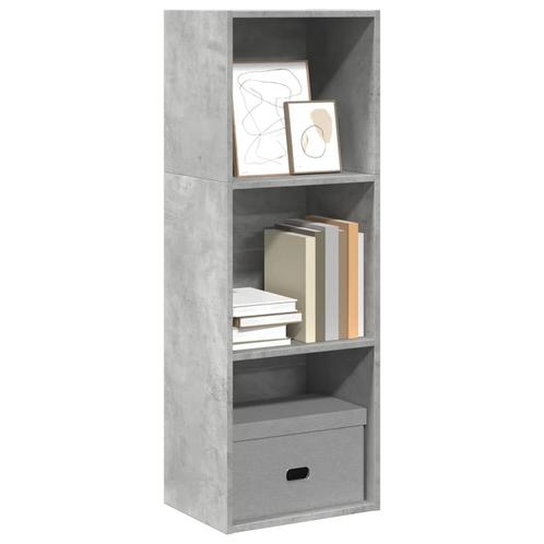 vidaXL Boekenkast 40x30x114 cm bewerkt hout betongrijs, Huis en Inrichting, Kasten | Boekenkasten, 25 tot 50 cm, Nieuw, Overige houtsoorten