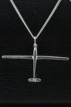 Zilveren Zweefvliegtuig ketting hanger, Verzenden, Nieuw