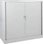 Roldeurkast – Dossierkast – Wit – Met slot - 140x120x45 cm, 100 tot 150 cm, Verzenden, 100 tot 150 cm, Nieuw