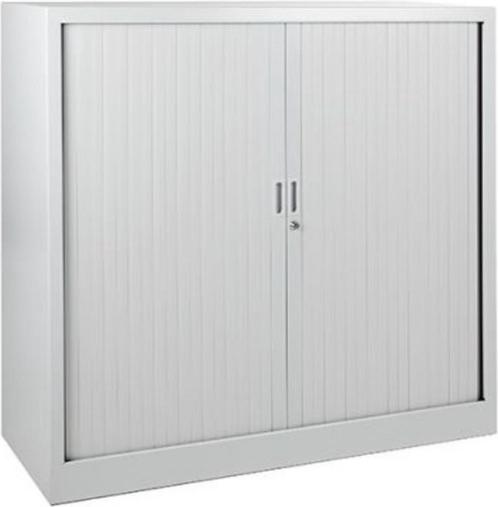 Roldeurkast – Dossierkast – Wit – Met slot - 140x120x45 cm, Huis en Inrichting, Kasten | Roldeurkasten en Archiefkasten, Met slot