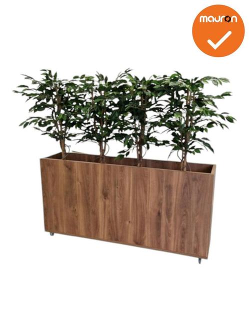 Verrijdbare plantenbak - 160x80cm - Cognac Walnoten, Zakelijke goederen, Kantoor en Winkelinrichting | Kantoormeubilair en Inrichting