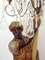 Lamp - Antiek licht dat een Moorse figuur in Venetiaans hout, Antiek en Kunst