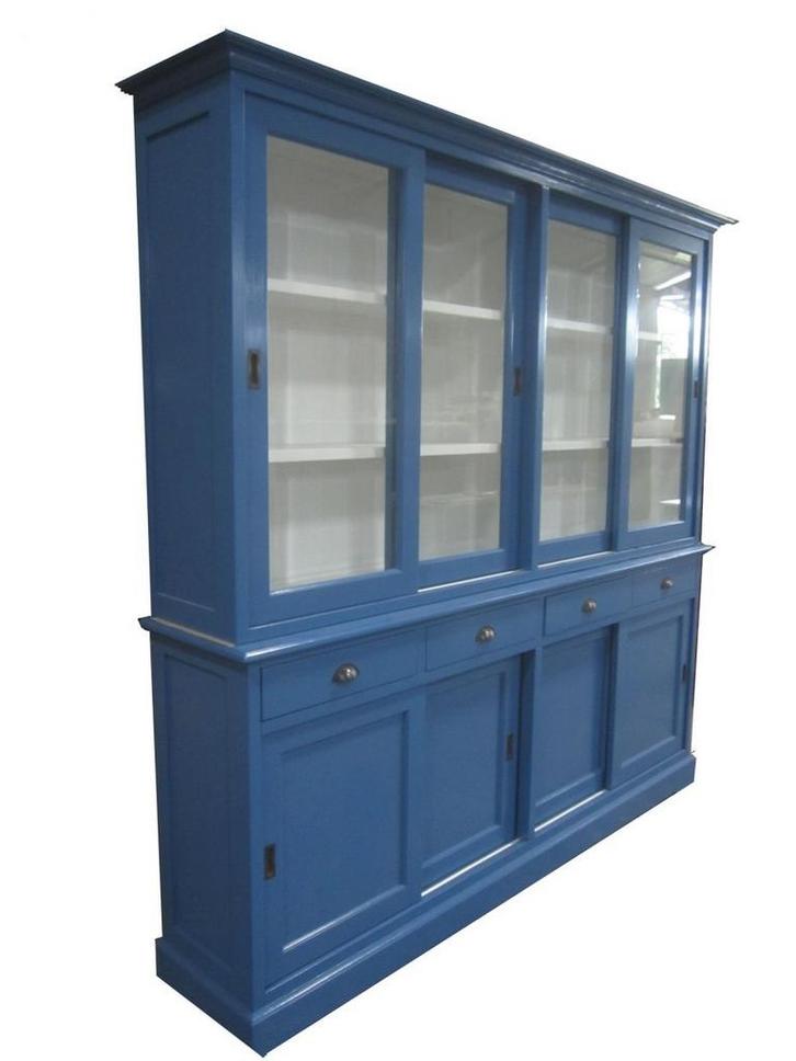 Buffetkast blauw Born 220cm, Huis en Inrichting, Kasten | Buffetkasten, Ophalen of Verzenden