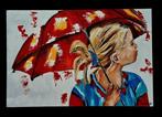 Corrie Leushuis aka Liz (XX) - Girl in The Rain., Antiek en Kunst