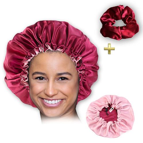 Rode Satijnen Slaapmuts / Haar bonnet van Satijn / Satin hai, Sieraden, Tassen en Uiterlijk, Uiterlijk | Haarverzorging, Nieuw