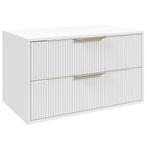 Wastafelkast Rimini 80 cm - Mat Wit -  Badmeubel met Lades, Verzenden, Nieuw, Wastafelkast