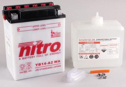 Nitro accu NB14-A2 WA open met zuurpakket, Motoren, Onderdelen | Merk-onafhankelijk, Ophalen of Verzenden